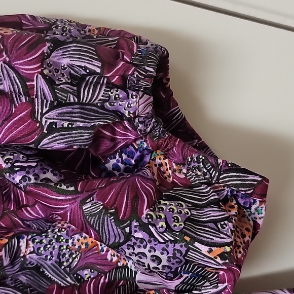 📌FINAL SALE |NWOT | Kika Vargas x T Purple Coral Reef Wrap Peplum Blouse - Picture 7 of 11